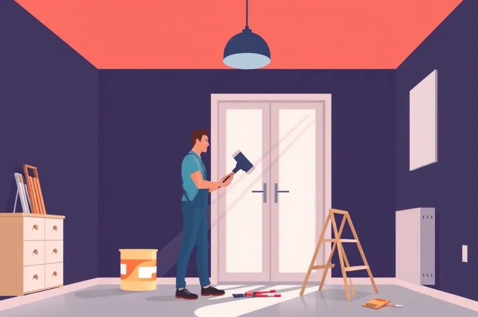Intérieur rénové après travaux de peinture à Brie-Comte-Robert